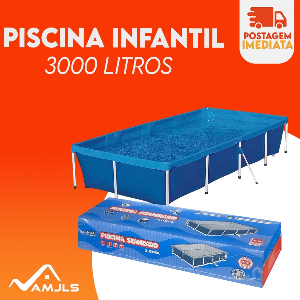 Piscina Standard Retangular Inflável 3000 Litros - Mor | Shopee Brasil