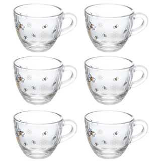 Jogo De 6 Xícaras Para Café 55ml Honey Abelhinha Hauskraft