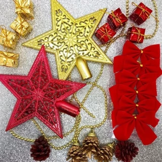 Kit Natalino Com 21 Itens para Arvores de Natal - Pequenas e Médias