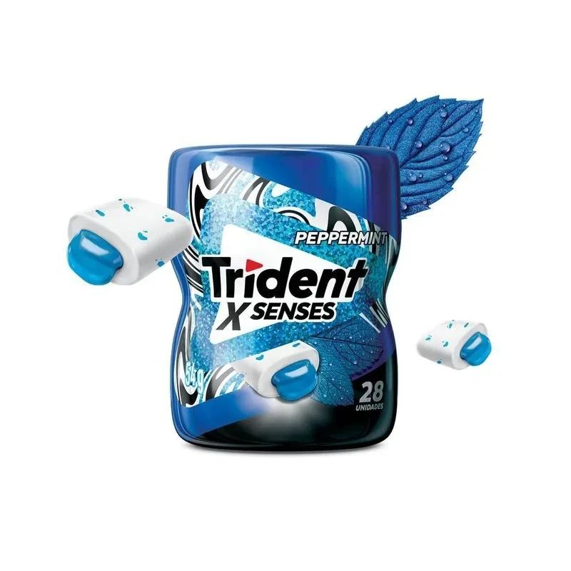 Chiclete Trident X Senses Hortelã Com 28 Unidades 54g