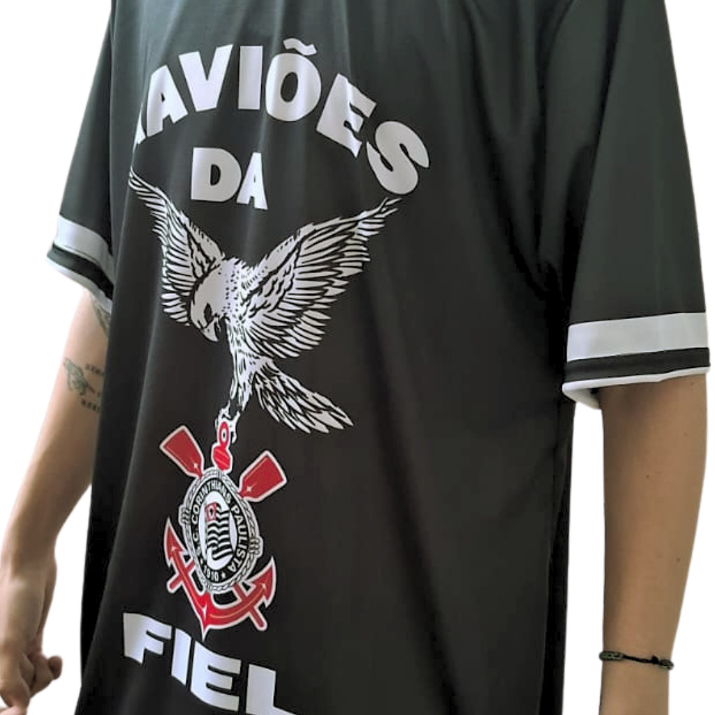 Camisa Da GAVIÕES - Torcida Corinthians PREÇO IMPERDIVEL Pronta Entrega 100% Poliéster