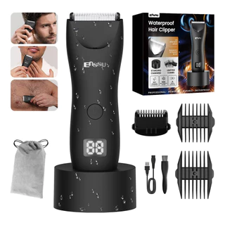 Aparador De Pelos Corporais Masculino Com Sem Fio Base Recarregável Elétrico À Prova D'água Barbeador Íntimos Masculinos