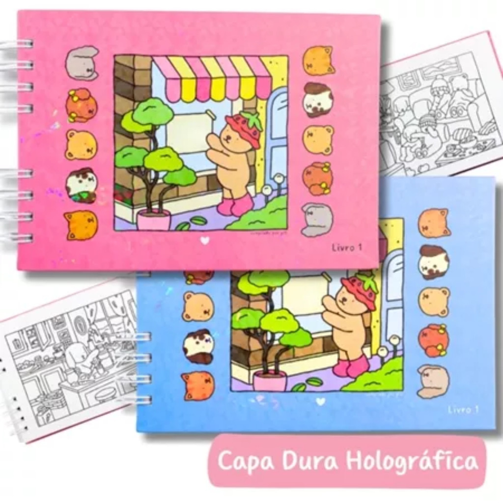 Livro de Colorir Bob Good 50 Folhas – Capa Rosa ou Azul, Qualidade ...