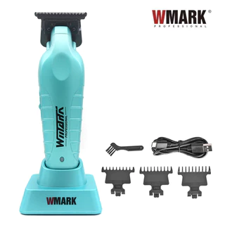 Aparador Profissional De Cabelo Para Homens-WMARK NG-317 7500 RPM DLC Lâmina T-Blade Zero Gapped USB Interface Com Carregador Base