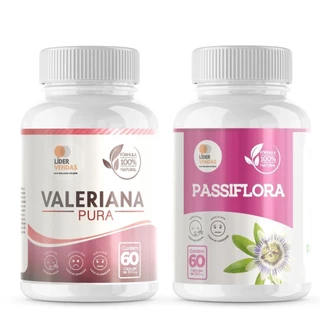 Kit 2 potes Valeriana e Passiflora - 500mg 60 cáps