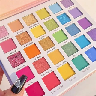 30 Paleta de Sombra Colorida Sombra Colorida Lantejoulas Coloridas Maquiagem de Olho à prova d