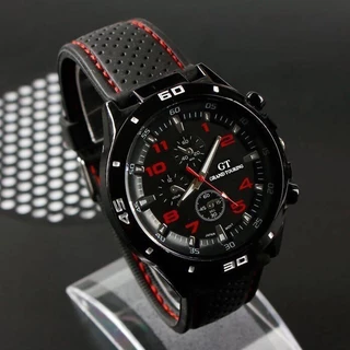 Relógio De Quartzo Casual Esportivo Faixa De Silicone Para Homens