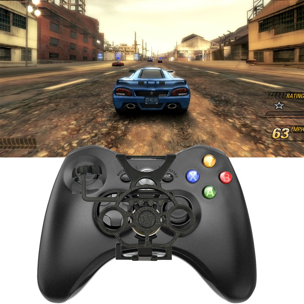 Controlador De Jogos Sem Fio Mini Volante Para XBOX 360 Joystick Gamepad Racing Video Game De Corrida Substituicao De Impressao 3D Preto