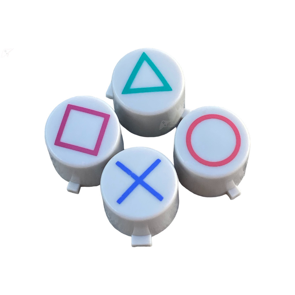 Kit Botões Abxy Personalizado Para Controles Ps4 Cor Branco