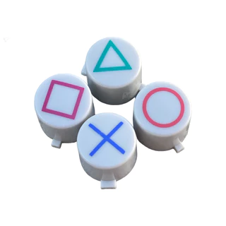 Kit Botões Abxy Personalizado Para Controles Ps4 Cor Branco