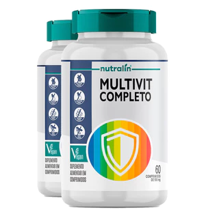 Kit 2x Multivitamínico Completo Vitaminas e Minerais 60 Comp./Made in Usa