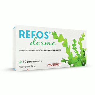 Suplemento Alimentar Refos Derme para Cães &amp; Gatos C/30 Comprimidos