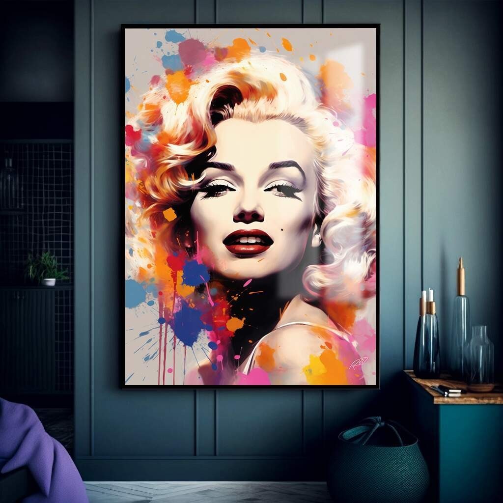 Quadro Decorativo 110x80cm Marilyn Monroe Beleza Única Hall Casa Sala ...