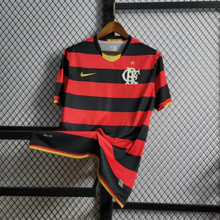 [F-O Flamengo Camisa Esportiva Vermelha F-O Flamengo Camisa de Futebol Retro 08 /09