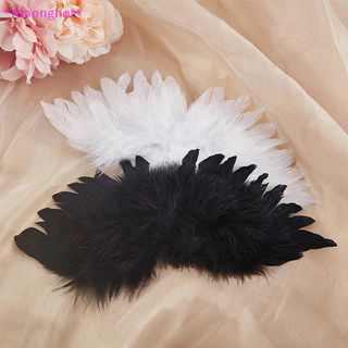 Entrehot > Branco Preto Artesanato Crianças Mini Pena Asas De Anjo Adereços Para Animais De Estimação Boneca Decoração Festa Presente De Aniversário Páscoa Dia De Valene Novo