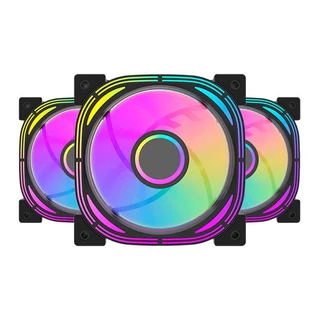 Kit Ventoinhas Aigo Darkflash Infinity 24 Pro, ARGB, 3x120mm, Preto, INF24PRO3IN1BK em Oferta na Shopee
