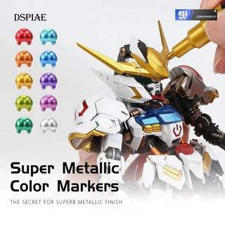 DSPIAE Kit De Marcadores MKA De Cor Super Metálica Caneta De Pontas Duplas Para Gundam Gunpla Mech Modelo Pintura Retoque Hobby Ferramenta DIY