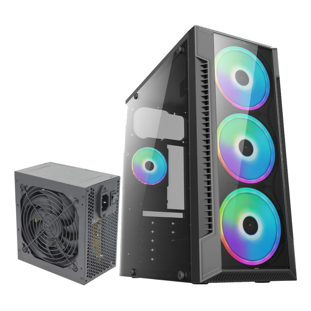 Kit Gabinete Gamer Pc Cpu + Fonte 500w Barato Imperdível | Shopee Brasil