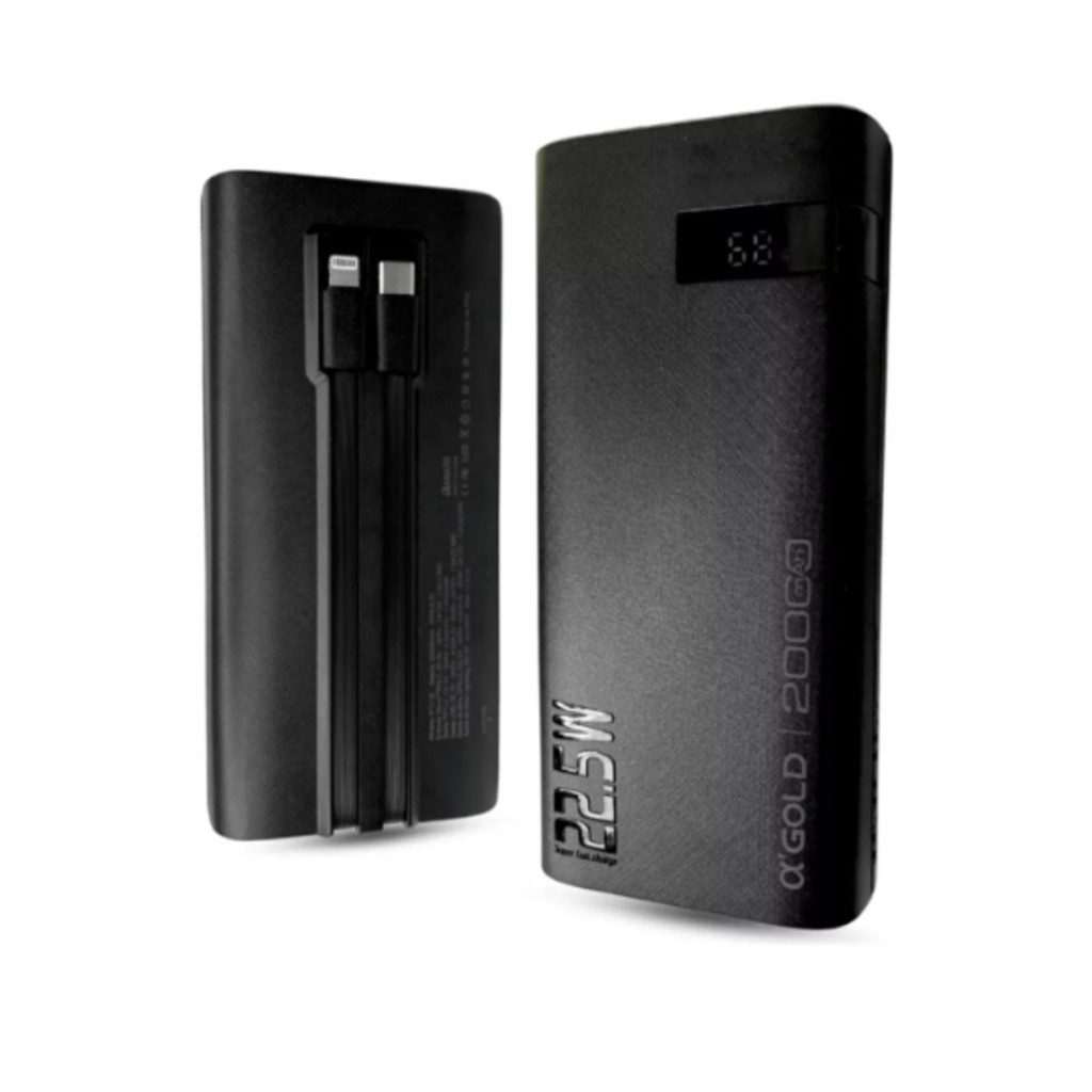 Power Bank 20000mAh 22.5W Turbo - Carregador Portátil Com Display Digital