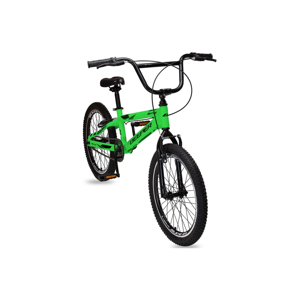 Bicicleta aro 20 alumínio Deeper Bmx style Verde | Shopee Brasil