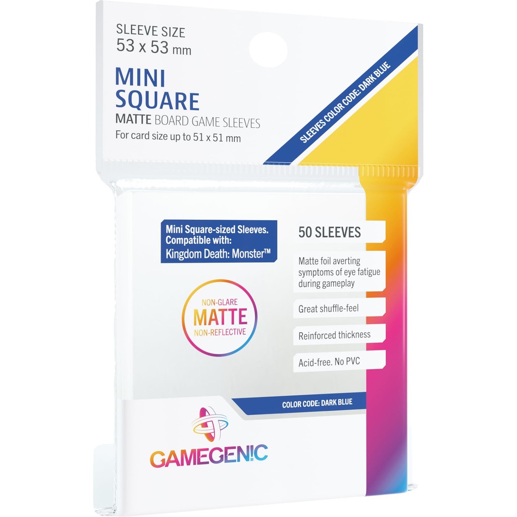 Sleeves Matte Mini Square Quadrado 53 x 53mm Gamegenic