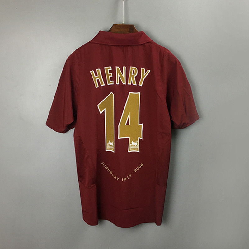 Maillot Domicile Arsenal 2005/06 Highbury Henry #14 - Taille XXL, Neuf Avec étiquette !