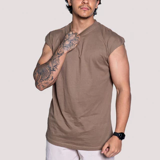 Regata Oversized Streetwear Ombreira Machão Sport Masculina Lisa Treino