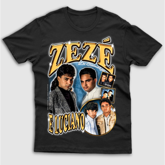 Camiseta algodão Zezé Di Camargo E Luciano | Shopee Brasil