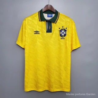 91-93 Camisa da Seleção Brasileira Uniformes de futebol retrô Romário Bebeto Brasil em casa