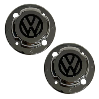 Par Sobre Tampa Cromada Cubo VW Constellation Com Emblema