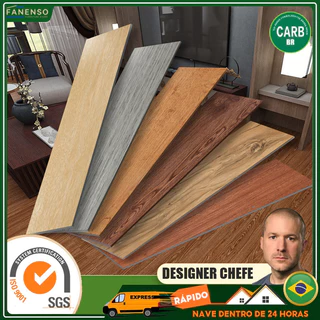 36 Pc Piso Painel Revestimento Vinílico Adesivo Lavável Madeira 91,4x15,2cm