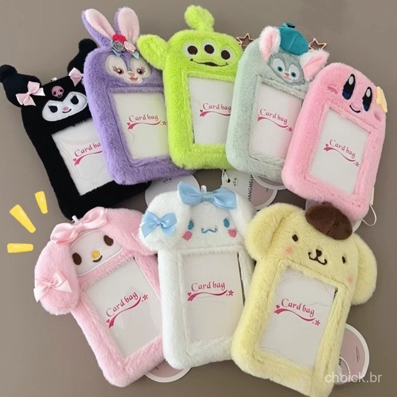 Suporte para Cartão de Foto de 3 Polegadas Sanrio Kuromi de Pelúcia ...