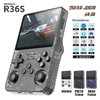 Console Portátil R36S + de 15.000 Jogos Vídeo Game 64g Linux Tela IPS 3.5 Polegadas a Pronta Entrega -Techo Pro em Oferta na Shopee