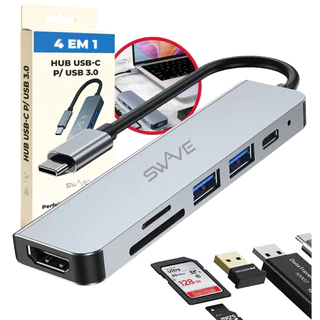 Hub Usb 4 Portas Usb 3.0 5 Gbps Adaptador Usb C USB Extensor Computador Pc Notebook Macbook Swave em Oferta na Shopee