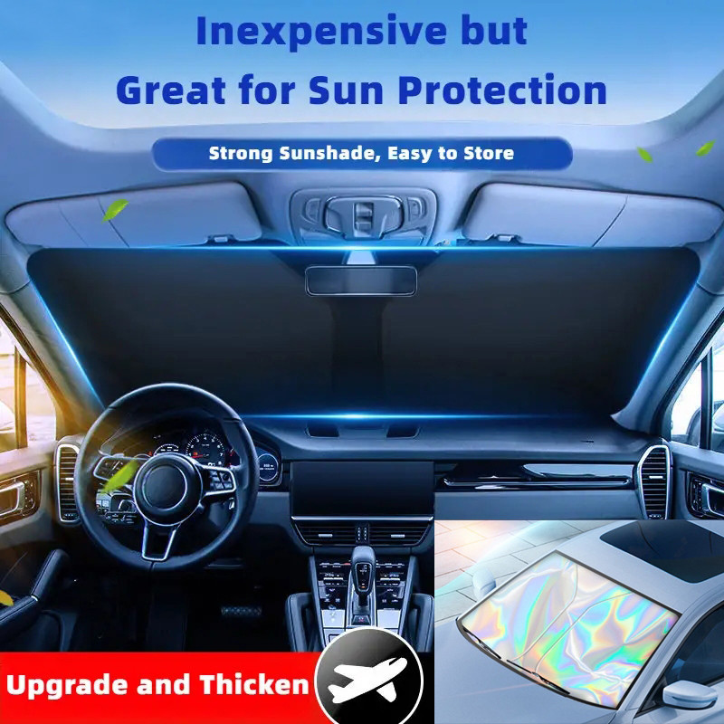 1PCS Universal Car Sunshade Para Pára-Brisas Protetor Solar UV Parasol Summer Sun Proteção Interior Acessórios Sombreamento Automático
