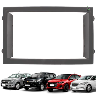 Moldura Grafite 7 Polegadas 2 Din Cobalt Onix Spin Prisma 2012 2013 2014 2015 2016 2017 2018 2019