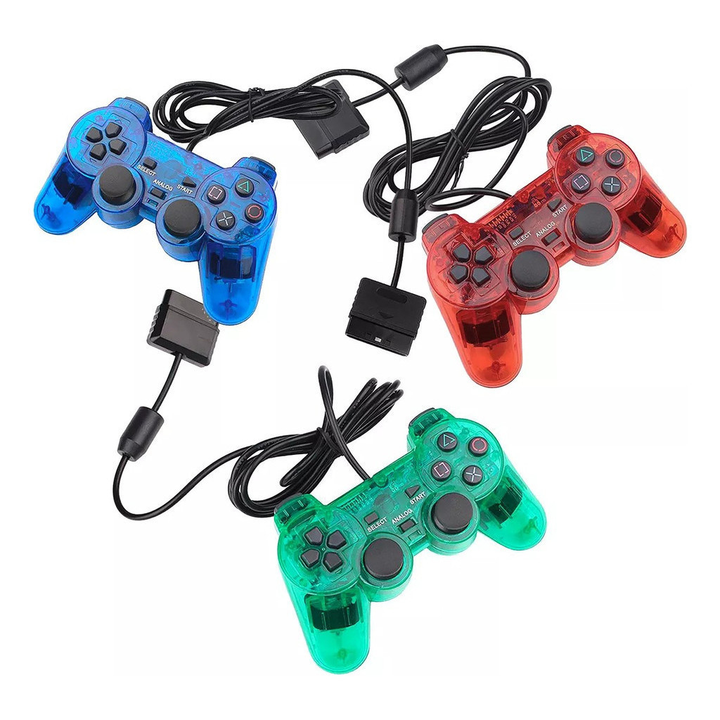 Controle Transparente Doubleshock 2 C/fio Analógico - A052 | Shopee Brasil