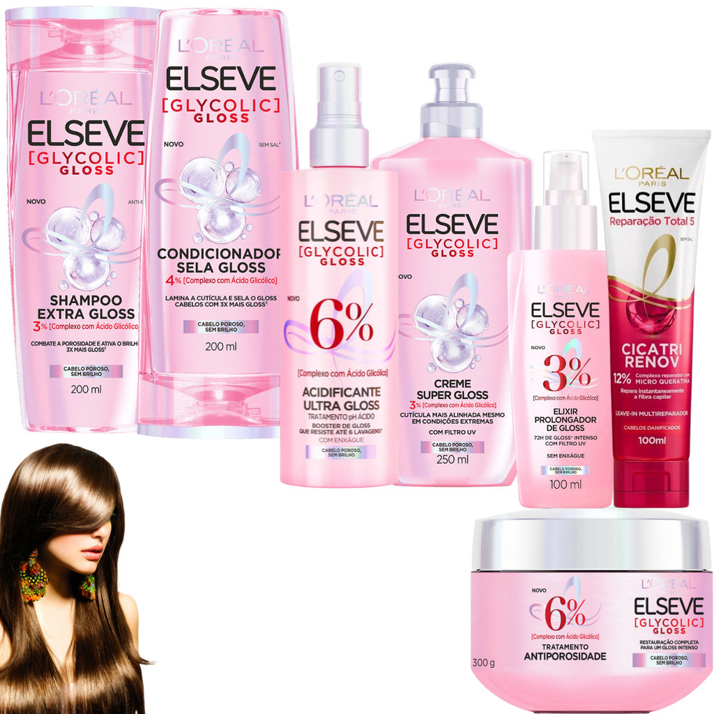 Kit Elseve Ácido Glicolico Ultra Gloss Acidificante Cicatri Renov ...