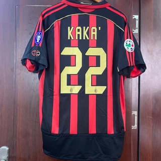 Retro 0607AC Milan House 3 Maltini 7 Shevchenko 9 Inzaghi 13 T 22 Kaká 99 Camisa De Futebol Ronaldo