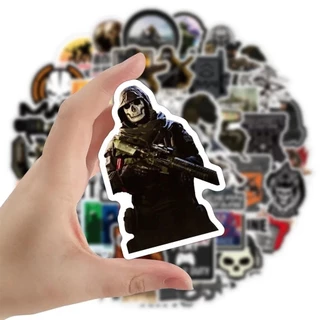 Kit 25 Adesivos Sticker Call of Duty Warfare Black Warzone Ghosts Prova D'água