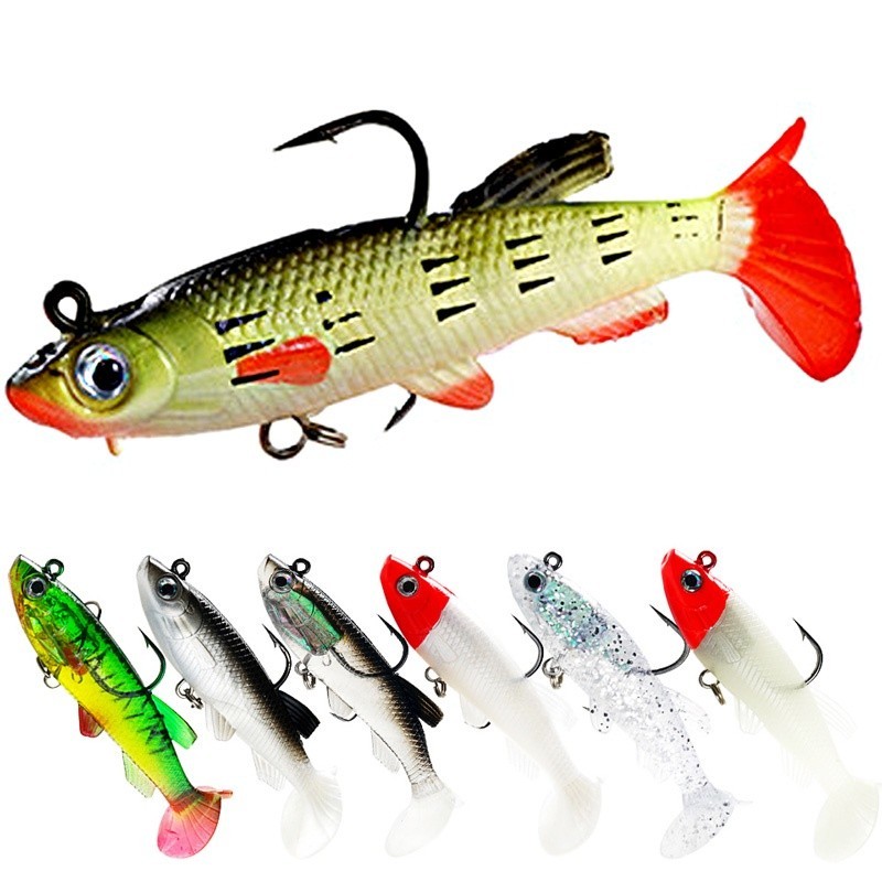 Isca Soft Lure SwimBait Umpan Mancing Plastic 8.5cm13g Para De Pesca Gewang Spinner Afundamento Peixe Minneve Tackle Hook Buzz Fishing