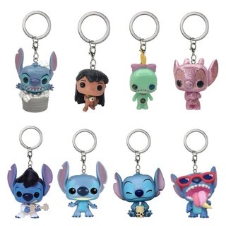 Funko POP Stitch Keychain Chaveiro De Ponto Lilo Anjo Fofo E Boneca Figurino Modelo Decoração Pingente