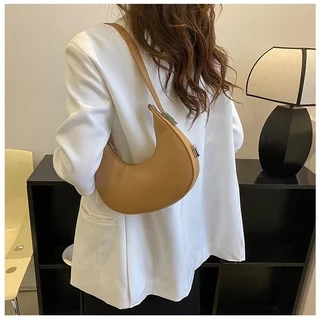Bolsa Feminina De Couro PU Moda Bolsas Para As Axilas Embreagem Ombro Simples Femininas Hobos