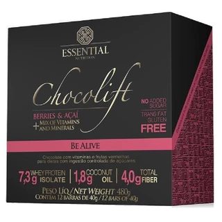 Barra Chocolift Be Alive 40g (480g) 12 Unidades Essential