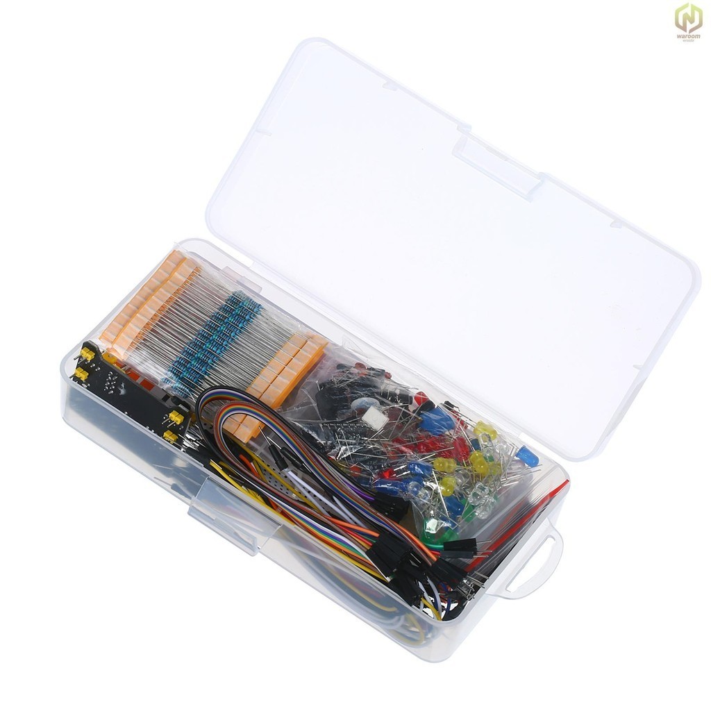 830 Conjunto De Pão Eletrônico Kit Inicial De Bricolagem Com Caixa Plástica Compatível O Pacote De Componentes Arduino UNO R3