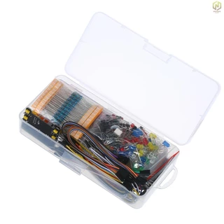 830 Conjunto De Pão Eletrônico Kit Inicial De Bricolagem Com Caixa Plástica Compatível O Pacote De Componentes Arduino UNO R3