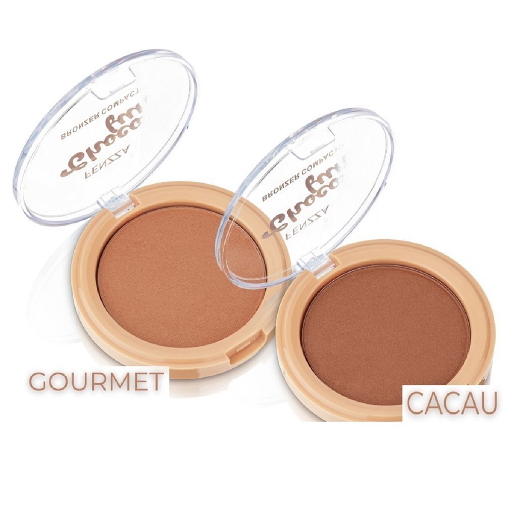 Pó Bronzer Compacto Choco Fun Alta Pigmentação Fenzza | Shopee Brasil