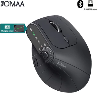 Rato Vertical Mão Direita Com Botão De Ajuste Sem Fio Bluetooth 2.4G Recarregável Para Diaplay De Carregamento De Laptop