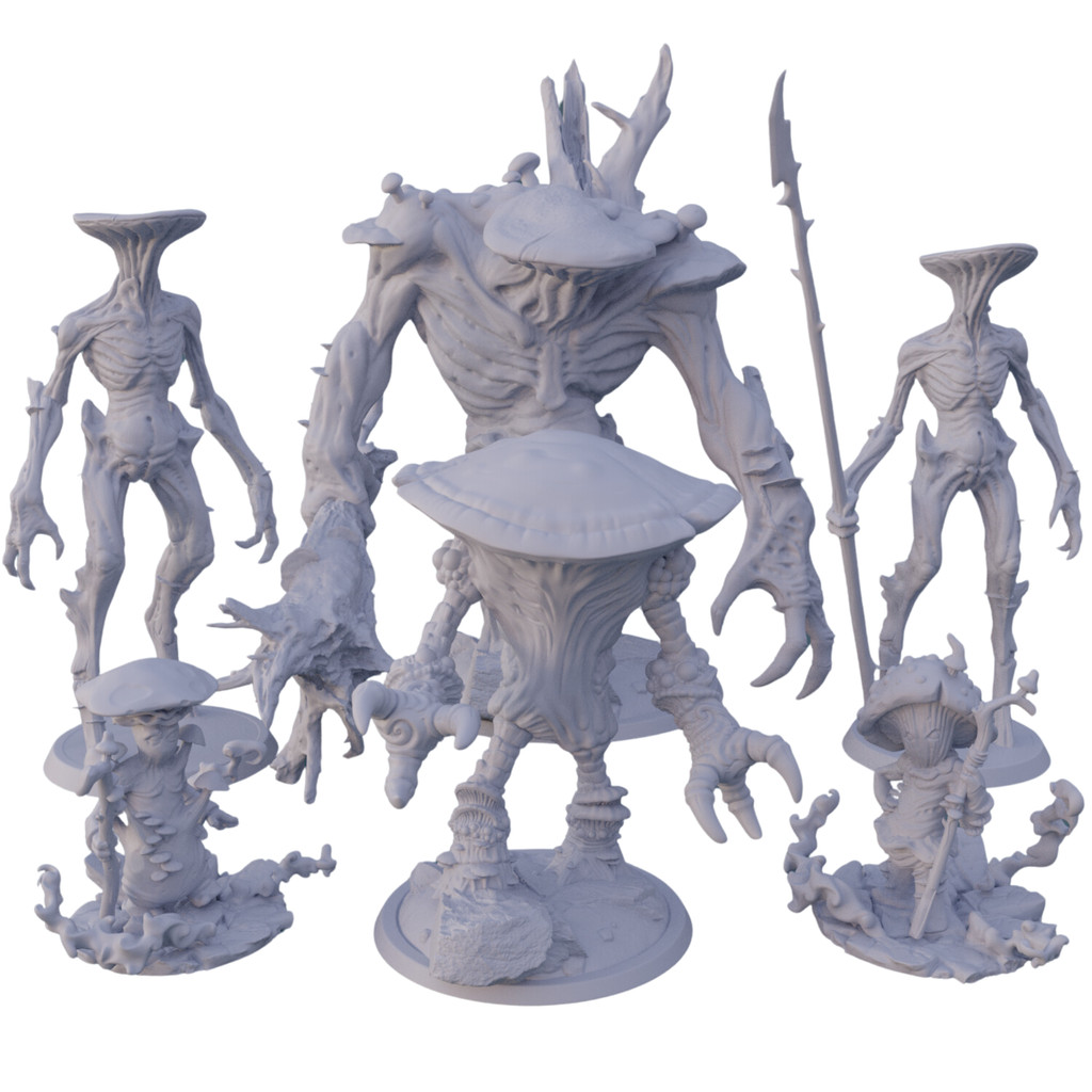 Miniaturas Myconid do Reino Fúngico Rpg Compatível D&d Dnd | Shopee Brasil