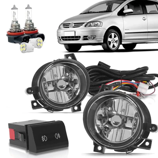 Kit Farol De Milha Neblina Fox SpaceFox 2003 2004 2005 2006 2007 08 09 Botão Original